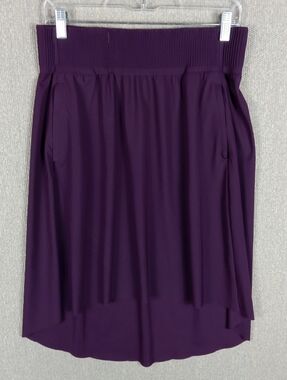 Athleta Cosmic Skirt Womens Small Purple Hi Low Work Travel Activewear Pockets